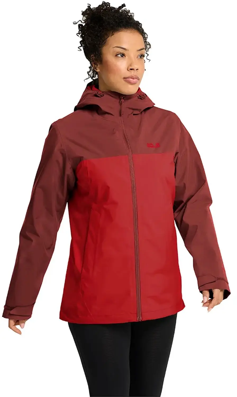 Jack Wolfskin Moonrise 2 3in1 Afneembare Jas Rood L Vrouw