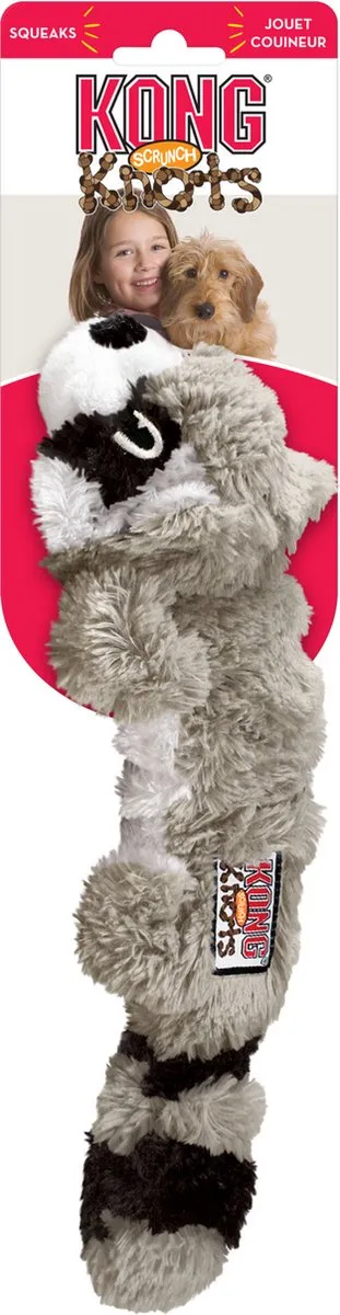 KONG Scrunch Knots Wasbeer S - Kauwspeelgoed