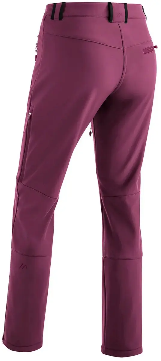 Maier Sports Adakit Softshell Broek Dames - Cherry Wine - afbeelding 2 van 4