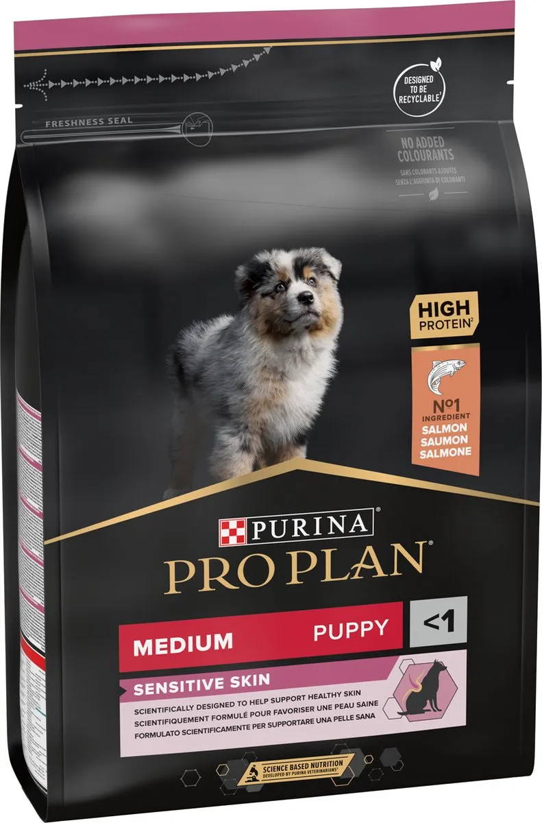 Pro Plan Puppy Medium Gevoelige Huid Zalm Droogvoer 3kg