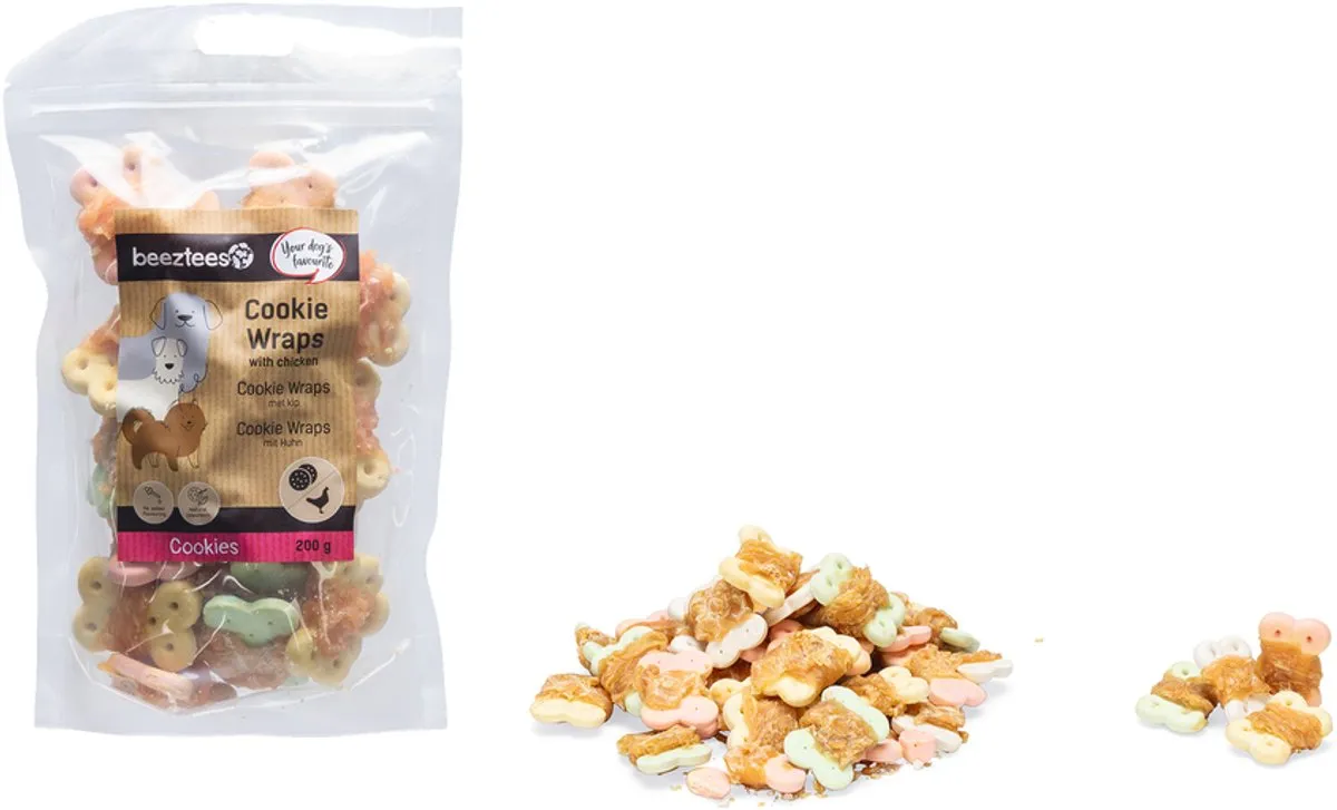 Beeztees Tasty Treats Cookie Wraps Kip