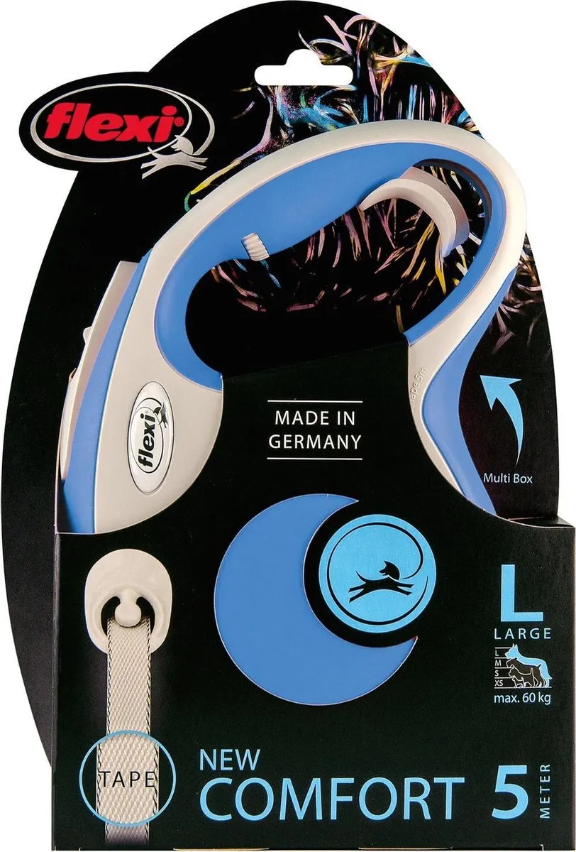 Flexi New Comfort Hondenriem L - 5m - Blauw