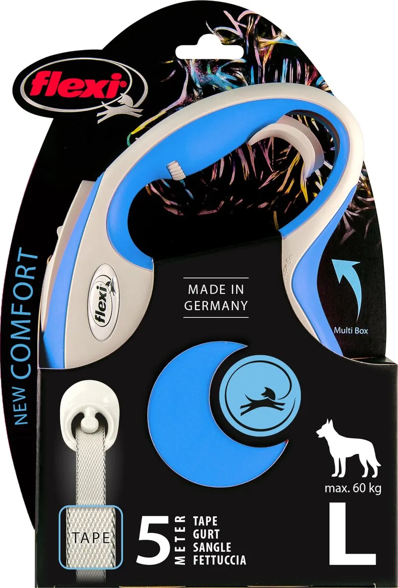 Flexi New Comfort Hondenriem L - 5m - Blauw