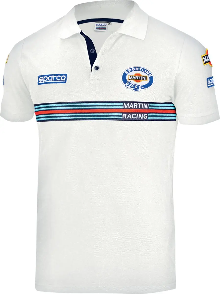 Sparco Replica Martini Racing Poloshirt - Wit - Maat M