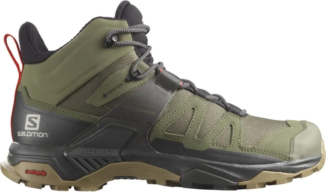 Salomon X Ultra 4 Mid Gtx Heren Hoge Wandelschoen Deep Lichen Green/Peat/Kelp 10