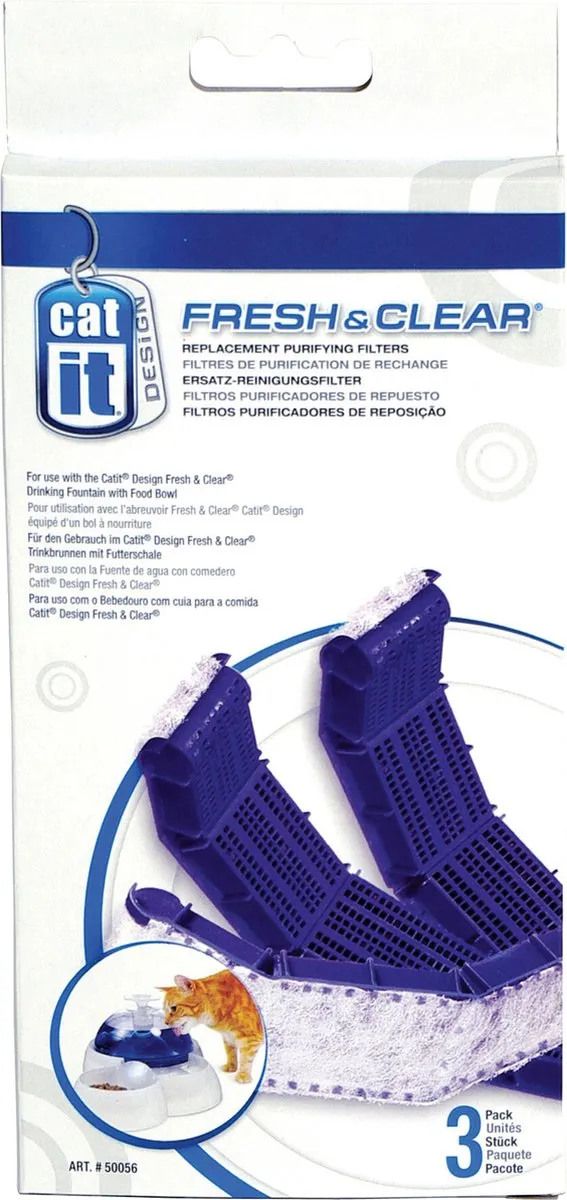 Catit Drinkfonteinfilters - 3 Stuks - Paars