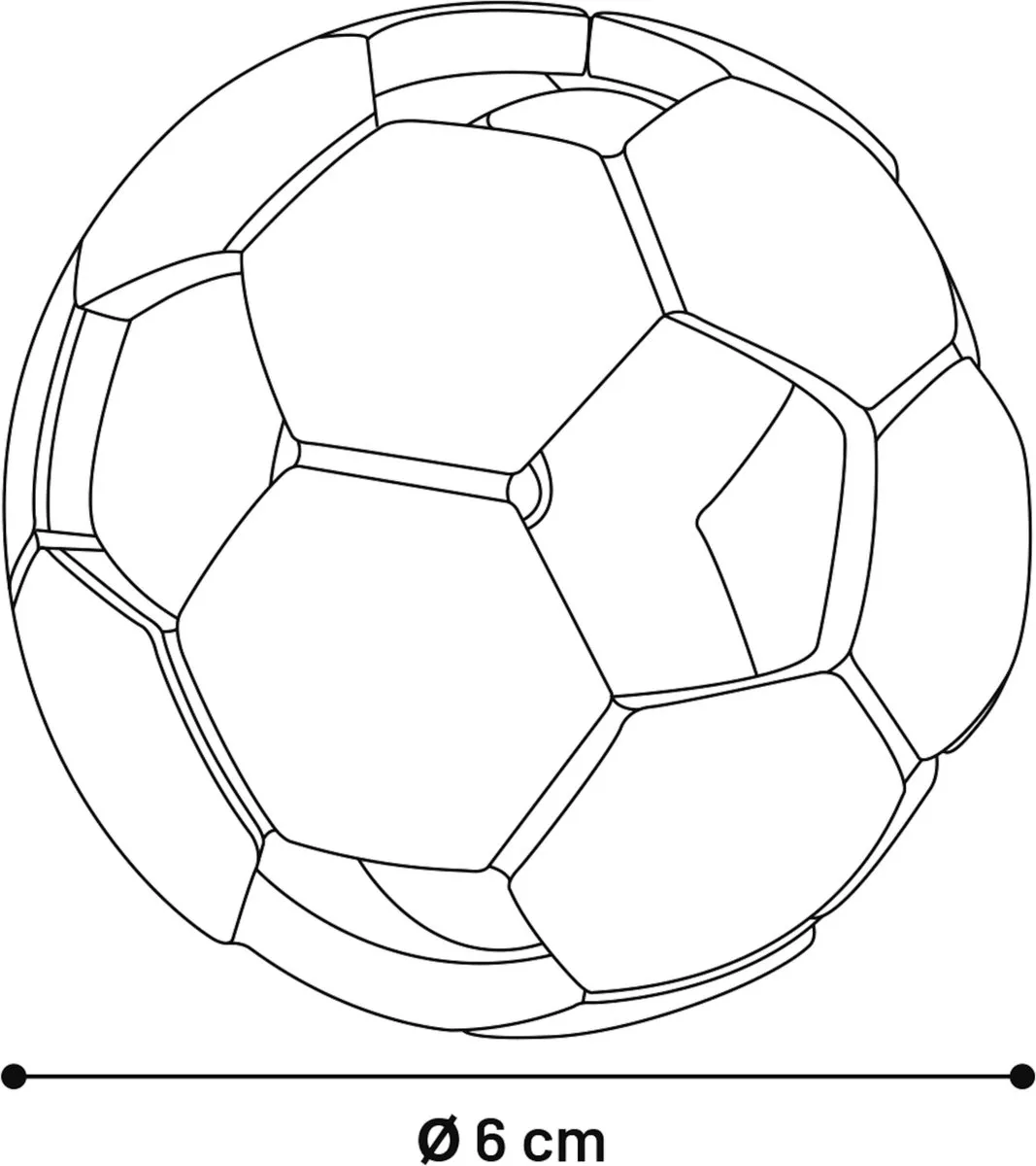 Flamingo Rubber Voetbal Hondenspeelgoed 6cm - Rood