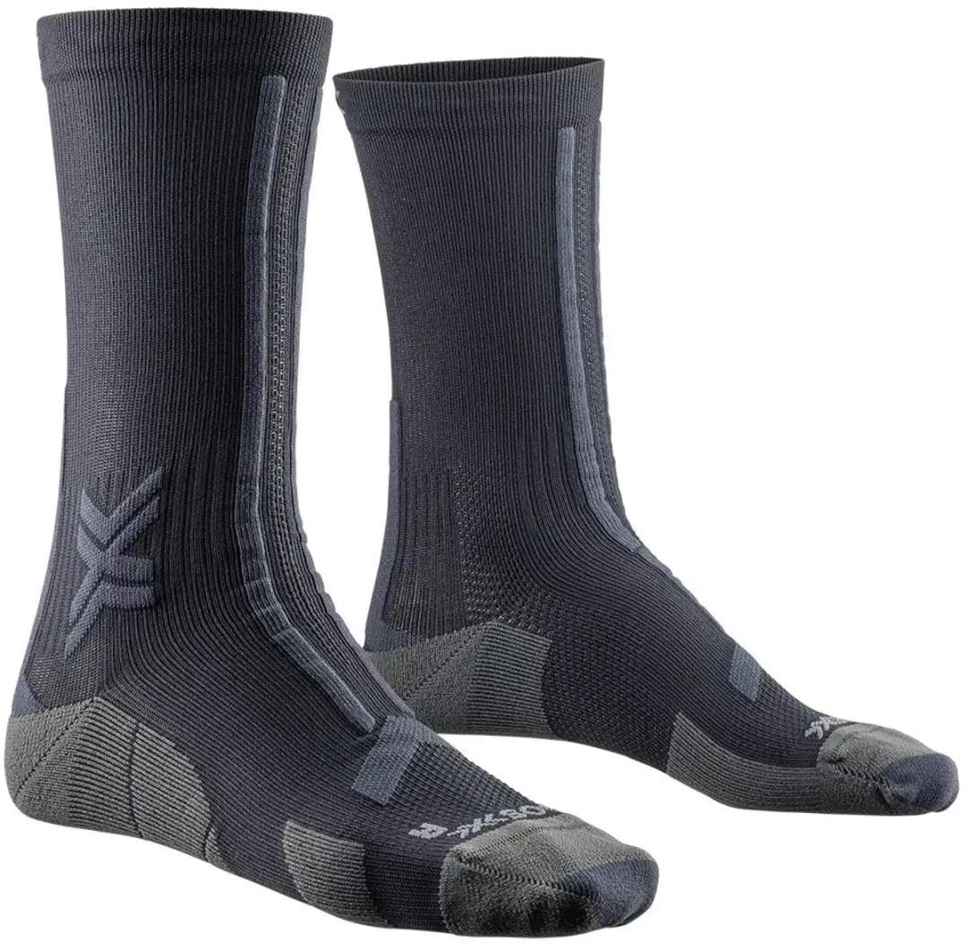 X-Socks Trailrun Discover Crew Hardloopsokken - Zwart