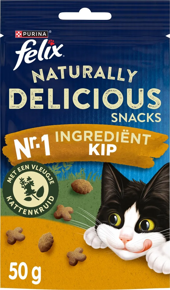 Felix Naturally Delicious Kip Kattensnacks - 400g