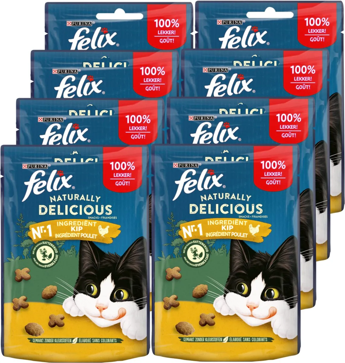 Felix Naturally Delicious Kip Kattensnacks - 400g