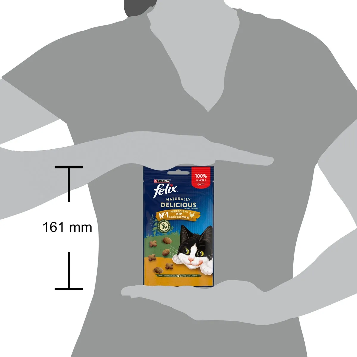 Felix Naturally Delicious Kip Kattensnacks - 400g
