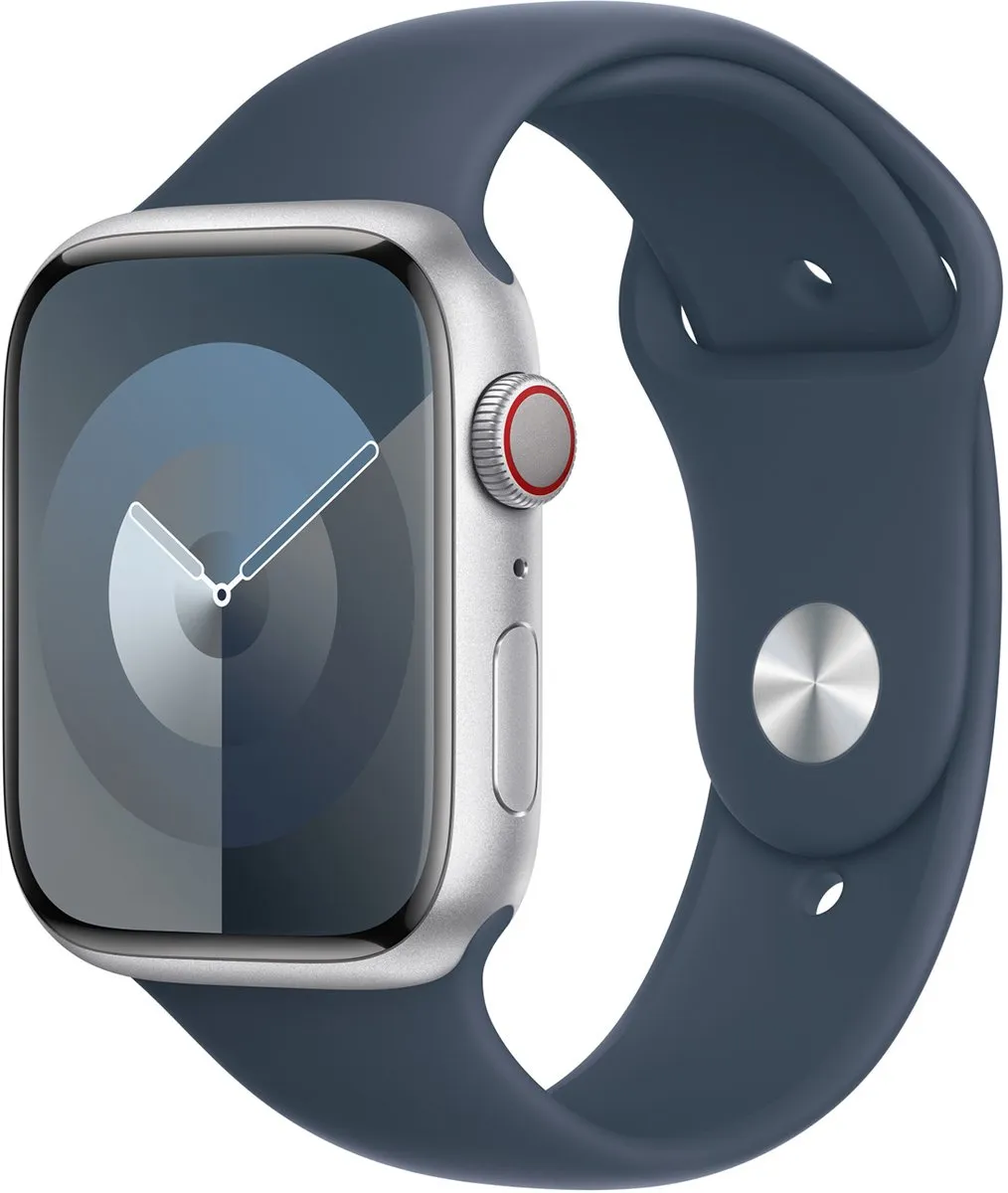 Apple Watch Sportband Stormblauw 45mm M/L