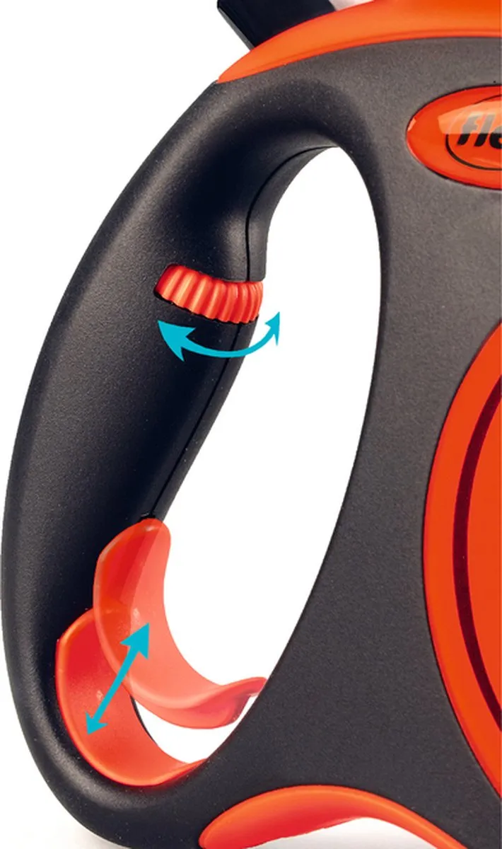 Flexi Rollijn Xtreme 8m - L - Oranje/Zwart