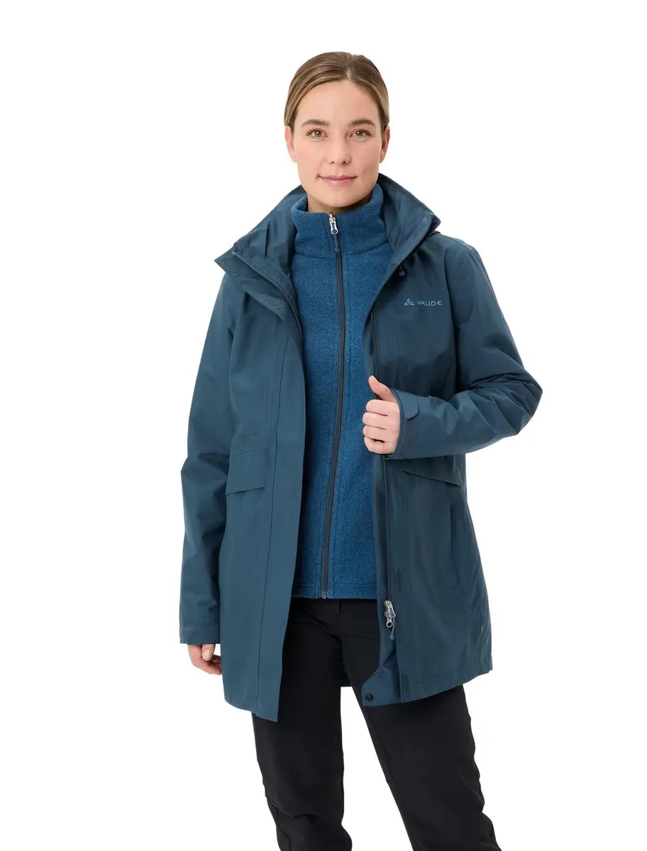 Vaude Idris IV 3-in-1 Damesparka - Dark Sea - 48 - afbeelding 4 van 6