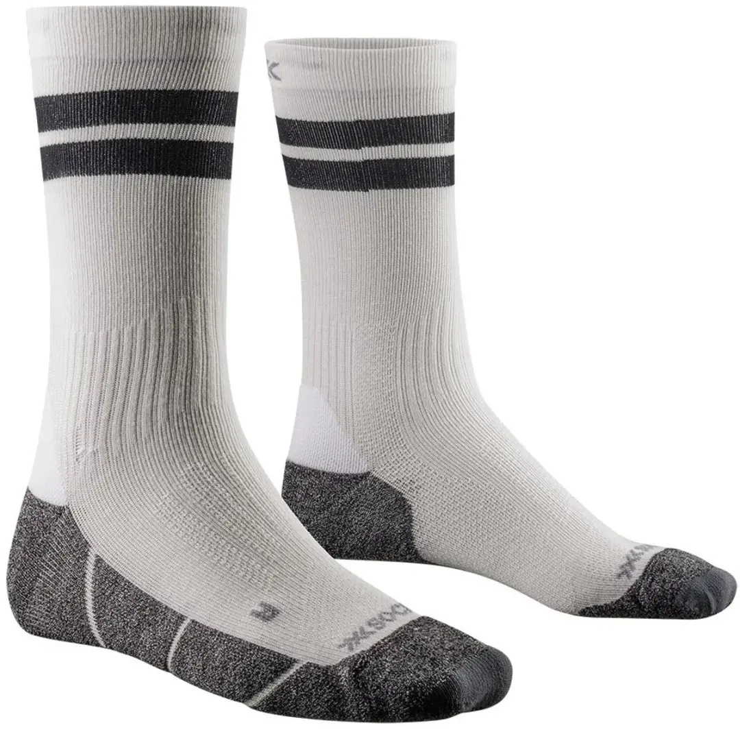 X-Socks Core Natural Graphics Crew Sokken Arctic Wit/Parelgrijs 45-47