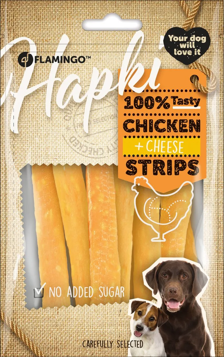 Flamingo Chick'n Cheese Hondensnacks 85g