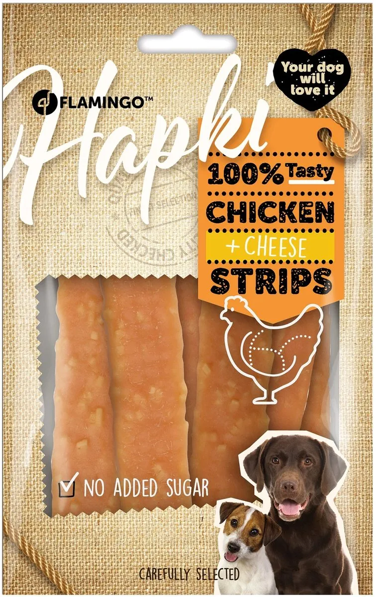 Flamingo Chick'n Cheese Hondensnacks 85g