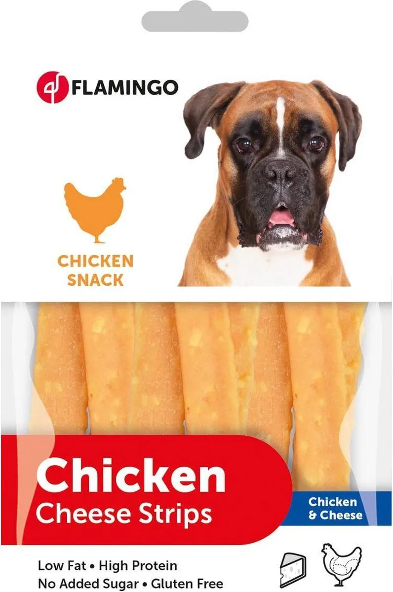 Flamingo Chick'n Cheese Hondensnacks 85g