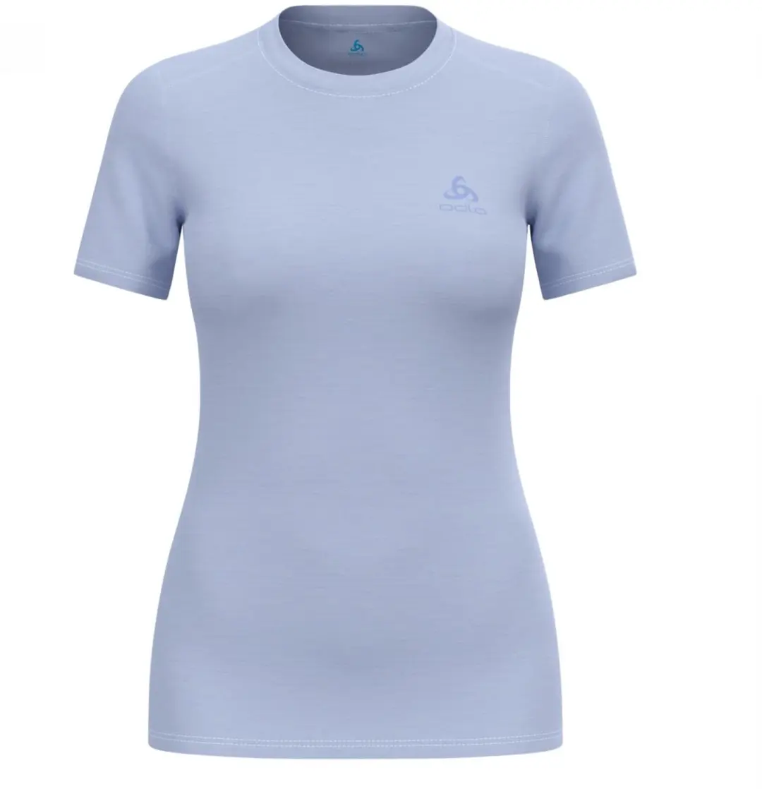ODLO BL TOP CREW NECK S/S MERINO 160 Femme BLUE HERON S