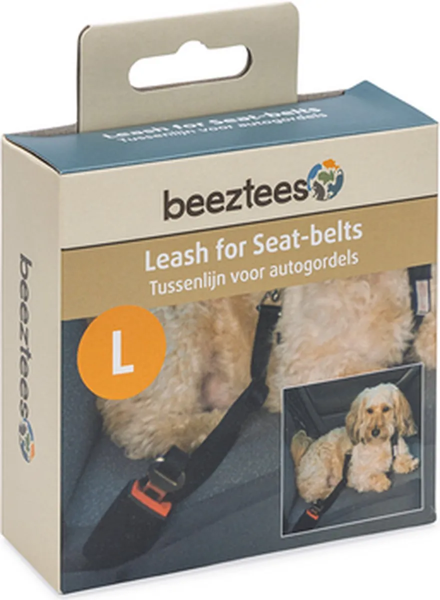 Beeztees Autogordel voor Honden L - Zwart