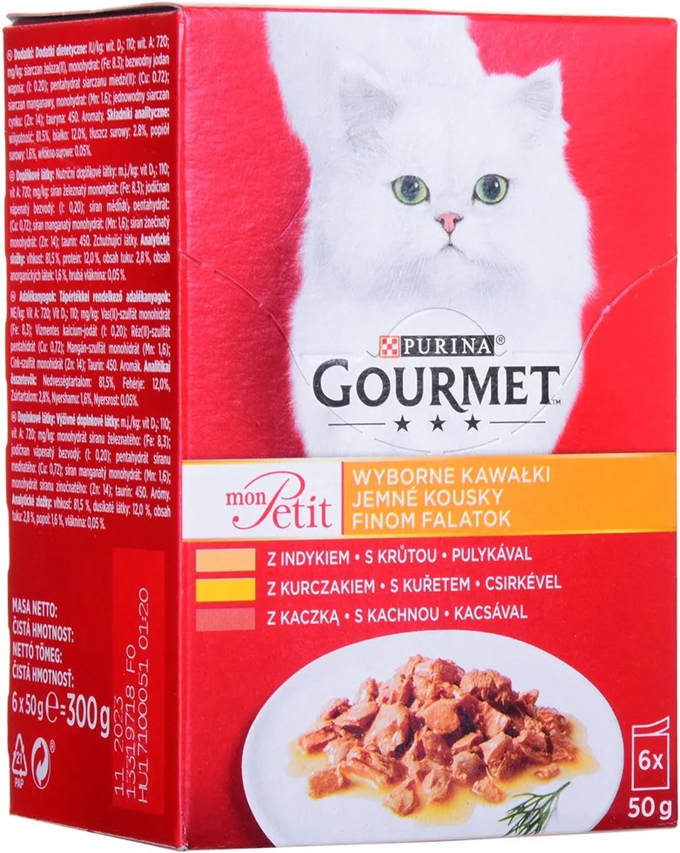 Purina Gourmet Kip Pauw Eend Kattenvoer