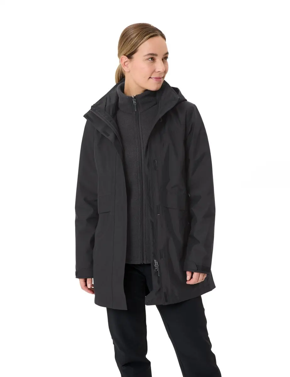 VAUDE Idris 3in1 Parka IV Dames - Zwart - afbeelding 4 van 6