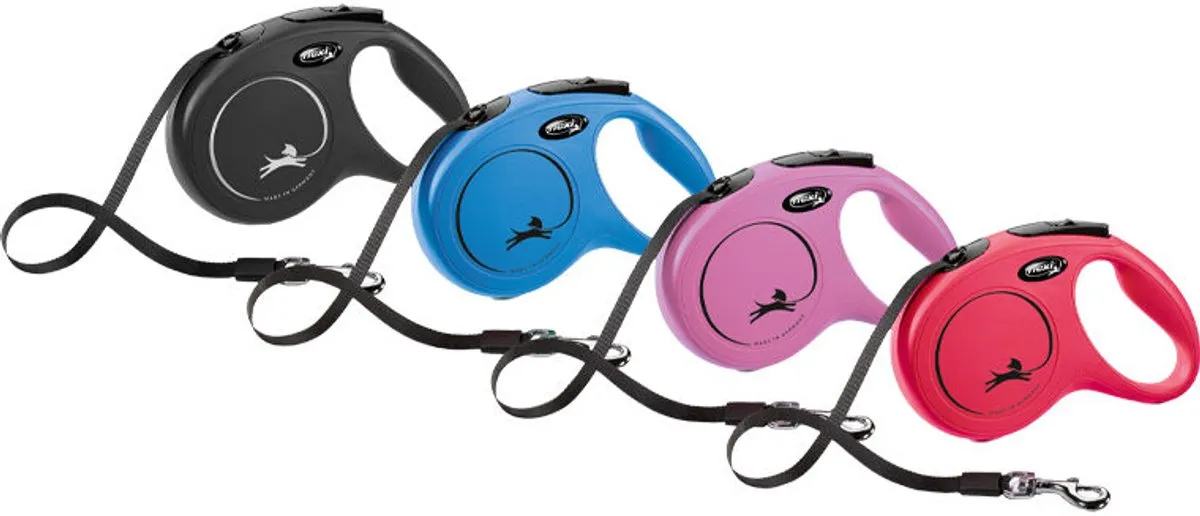 Flexi New Classic Tape Hondenriem - 5m - Zwart - <15 kg - afbeelding 6 van 6