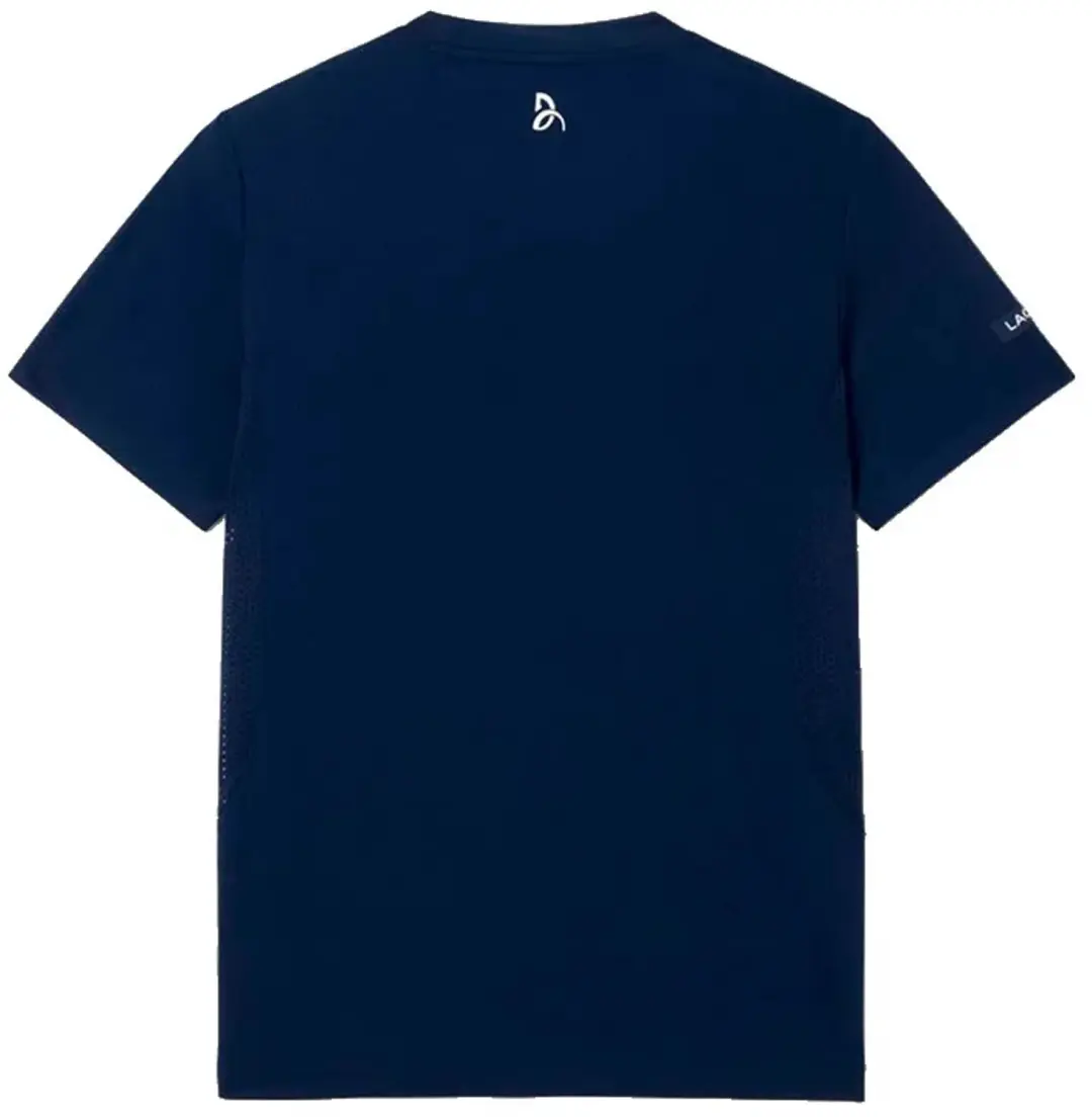 Lacoste Ndjokovic On Court T-shirt Met Korte Mouwen Blauw XL Man