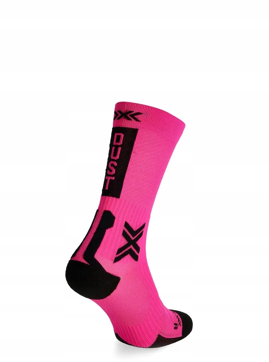 X-Socks Perform Crew Fietssokken - Fluor Roze/Zwart - Maat 35-38 - afbeelding 5 van 6