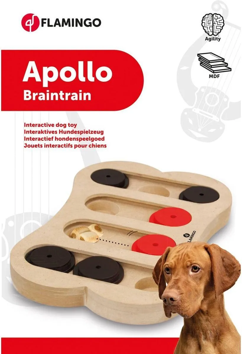 Flamingo Brain Train Apollo Hondenspeelgoed - Multikleur - afbeelding 2 van 3