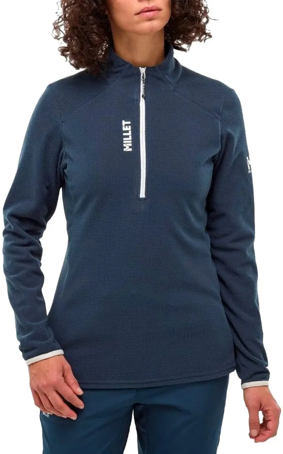 Millet Ubic Lightgrid Sweatshirt Met Halve Rits Blauw L Vrouw