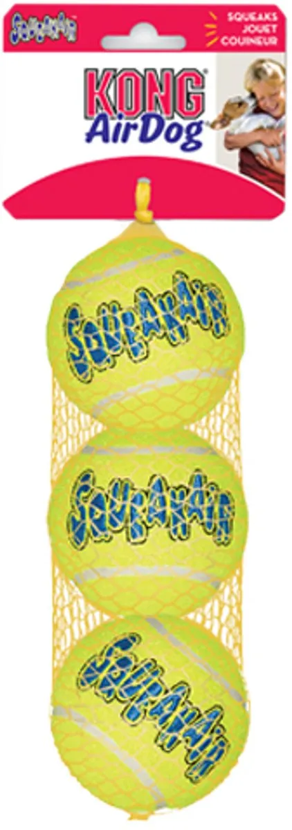 KONG Air Squeaker Tennisbal - 3 Stuks