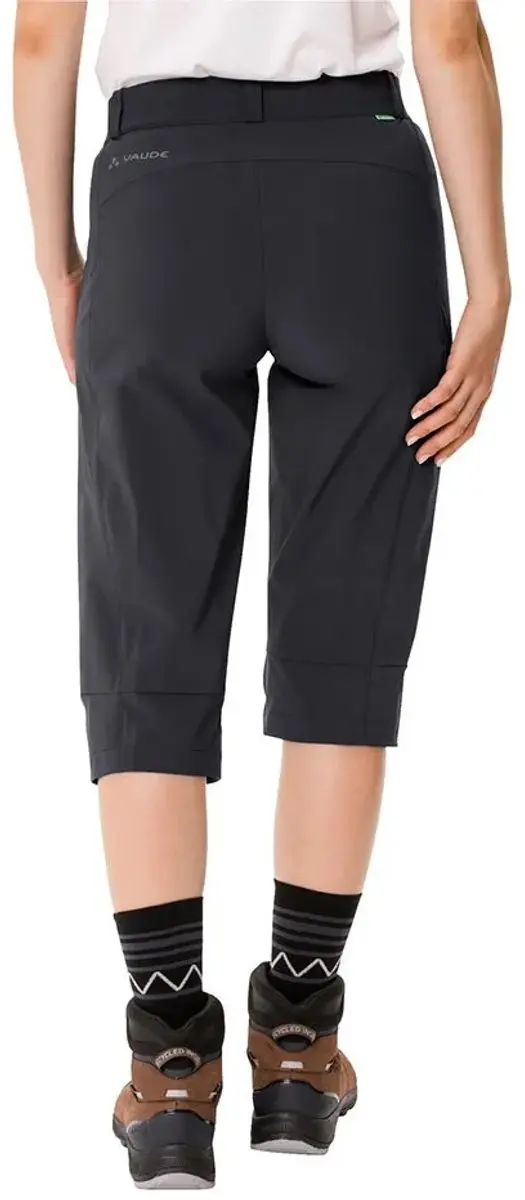 Vaude Farley Stretch Capri III Damesbroek - Zwart - afbeelding 2 van 4