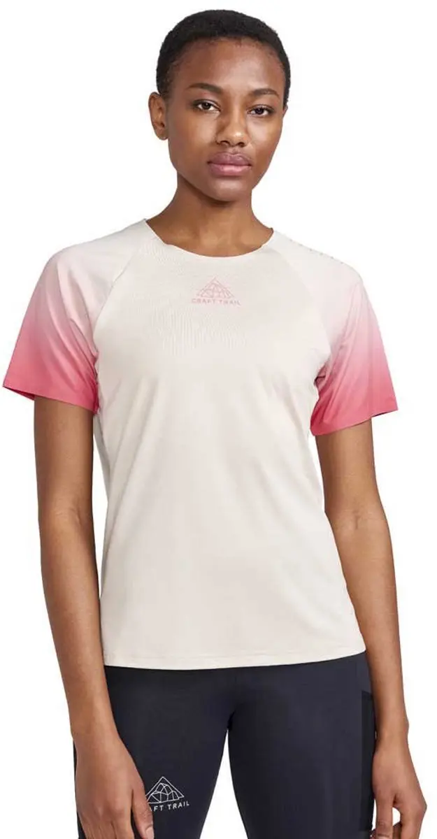 Craft Pro Trail T-shirt Met Korte Mouwen Beige L Vrouw