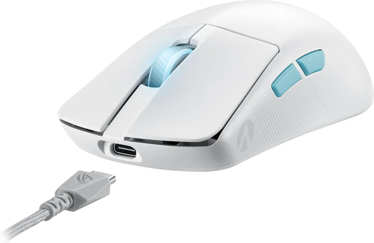 ASUS ROG Harpe Ace Aim Lab Edition 90MP02W0-BMUA10 Gamingmuis - Wit