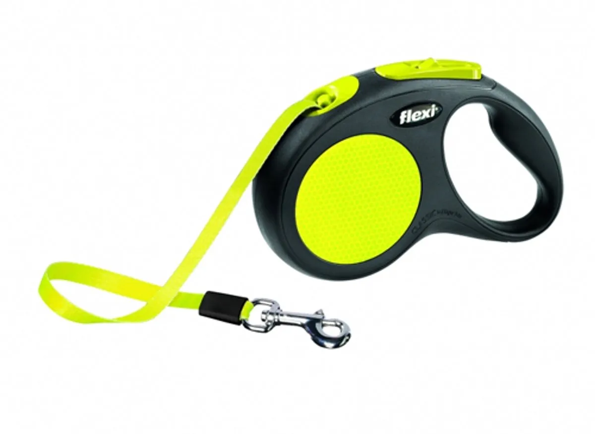 Flexi New Neon Rollijn Hondenriem L - 5 Meter - Geel