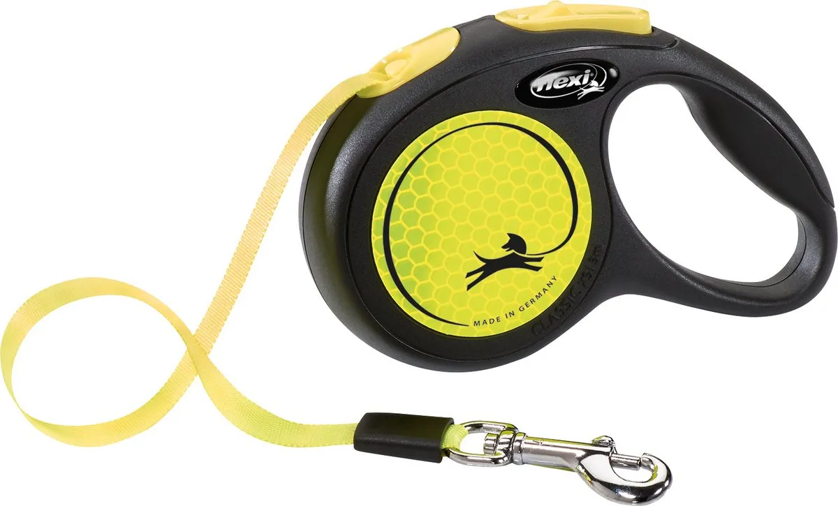 Flexi New Neon Rollijn Hondenriem L - 5 Meter - Geel