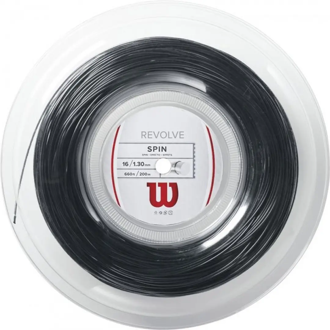 Wilson Revolve 16 Tennissnaar - 200m - Zwart - afbeelding 4 van 5