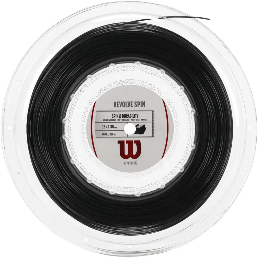 Wilson Revolve 16 Tennissnaar - 200m - Zwart - afbeelding 3 van 5