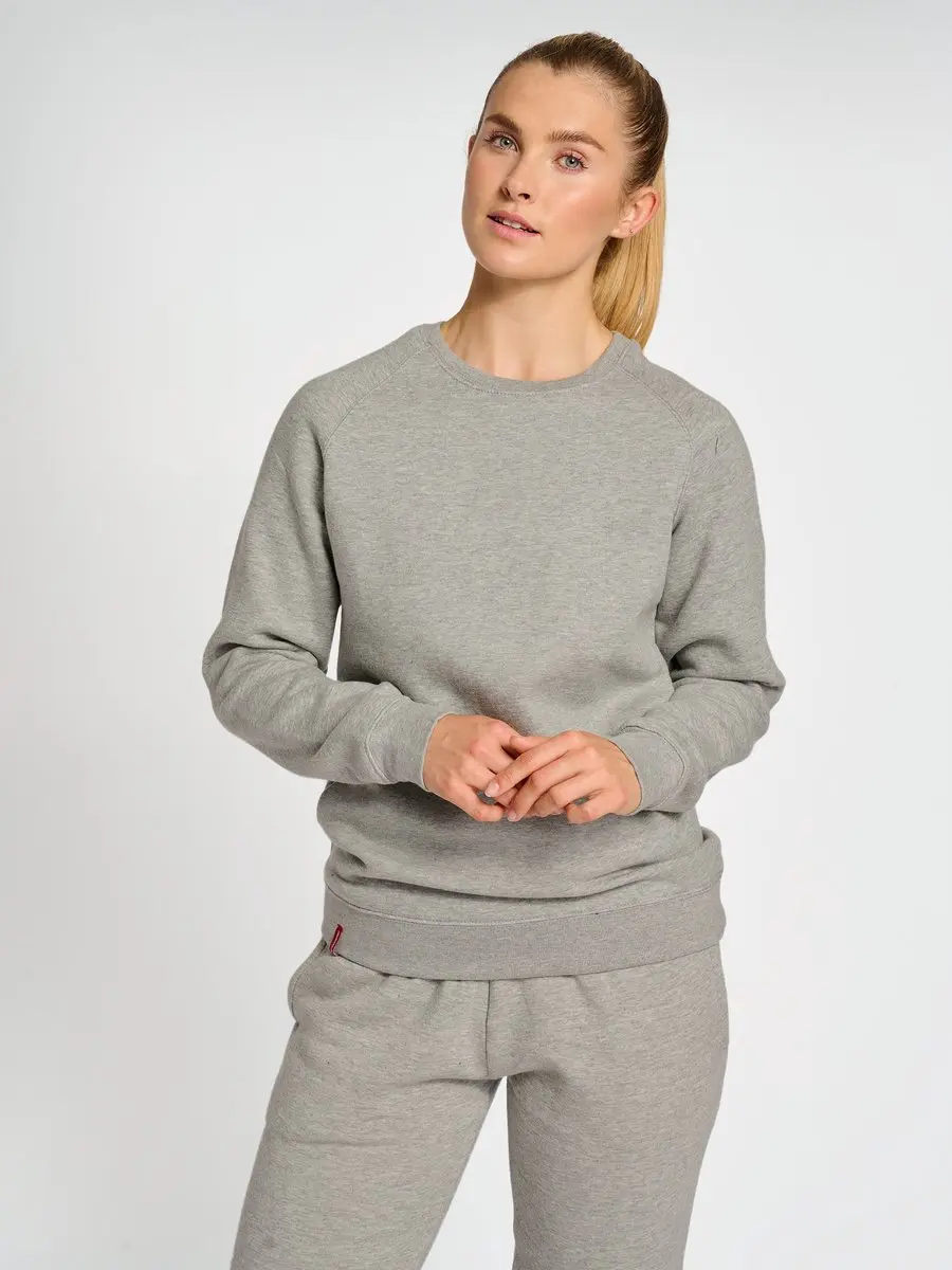 Hummel Hmlred Heavy Sweatshirt Dames - Grey Melange - afbeelding 5 van 6