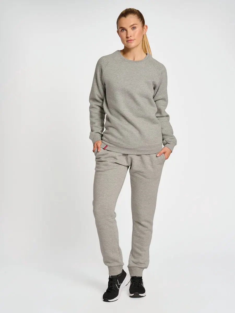 Hummel Hmlred Heavy Sweatshirt Dames - Grey Melange - afbeelding 6 van 6