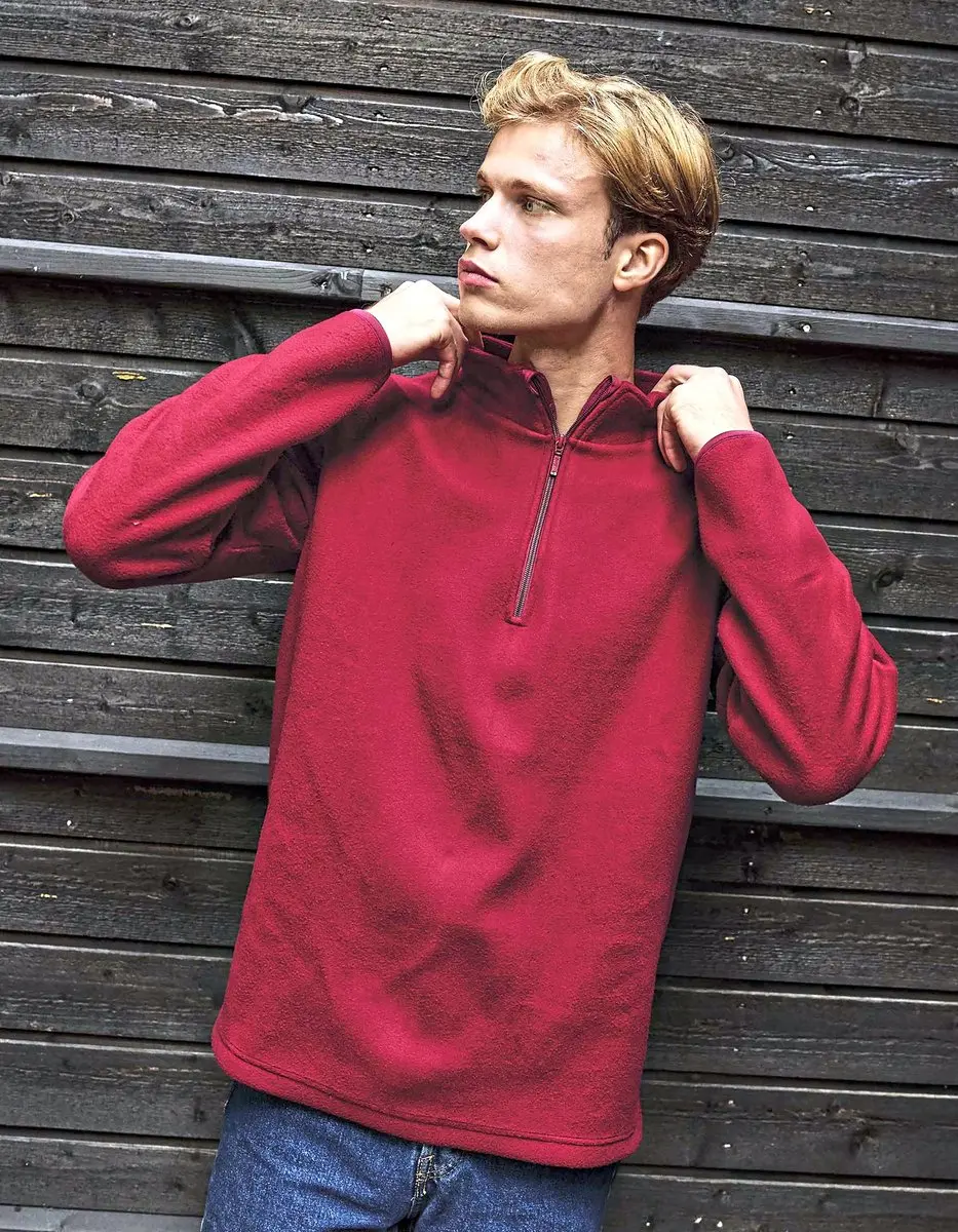 Neutral - Recycled Fleece Quarter Zip - Bottle Green - M
