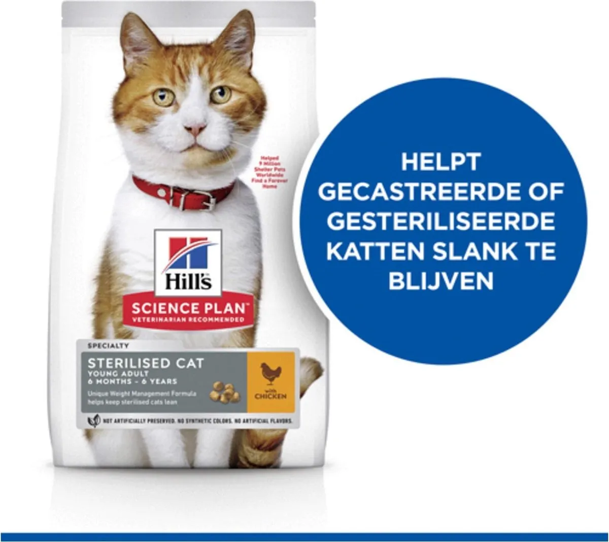 Hill's Feline Sterilised Cat Young Adult Kip - 7 kg