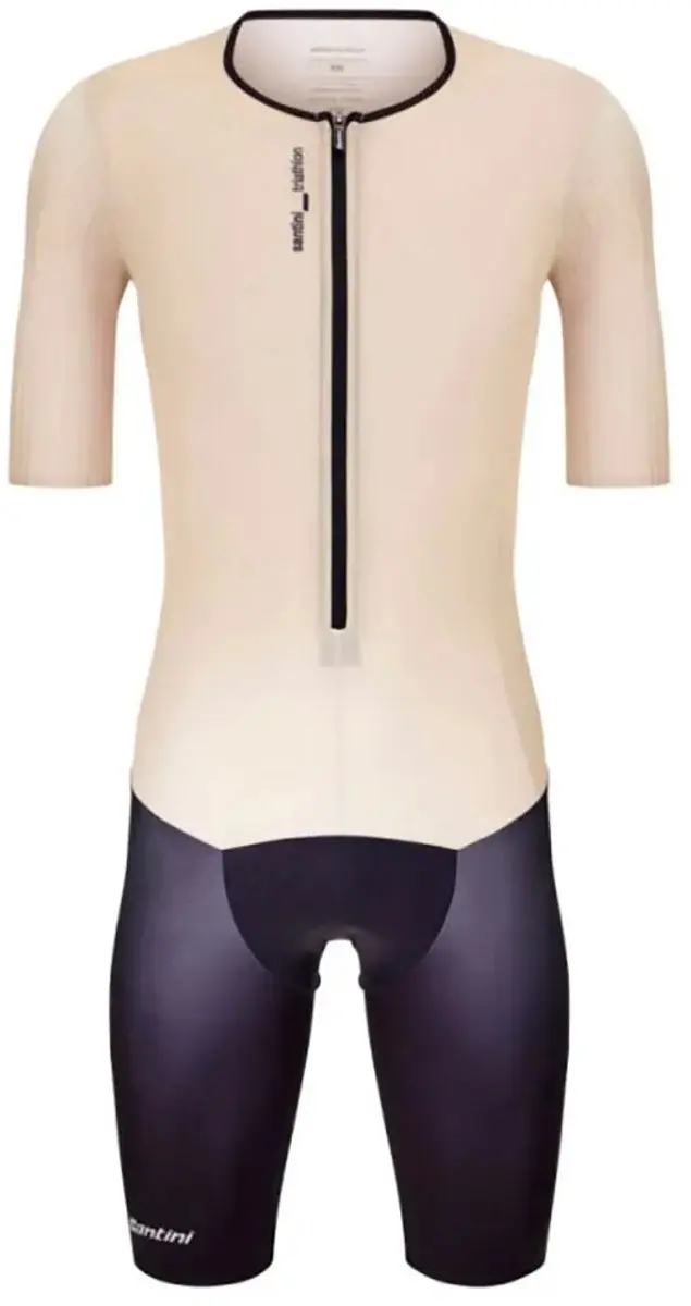 Santini Viper Korte Mouw Triatlonpak - Beige - L - afbeelding 3 van 4