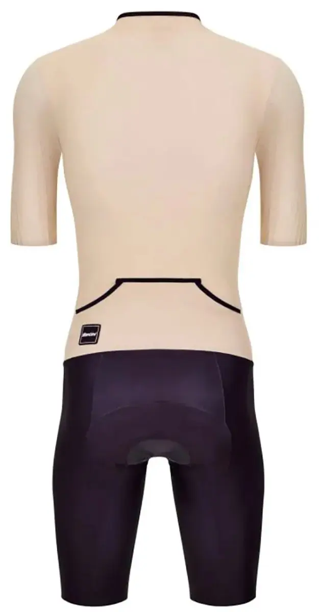 Santini Viper Korte Mouw Triatlonpak - Beige - L - afbeelding 4 van 4
