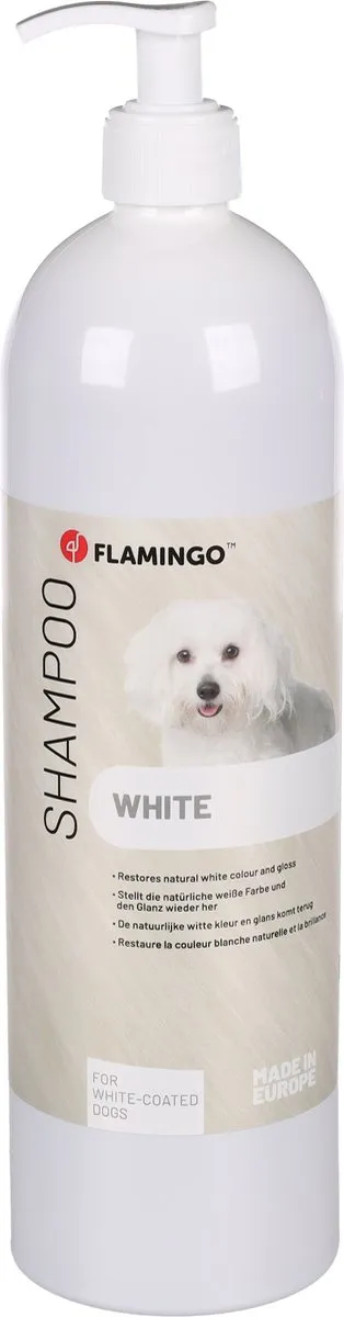 Flamingo Hondenshampoo Witte Vacht 1L