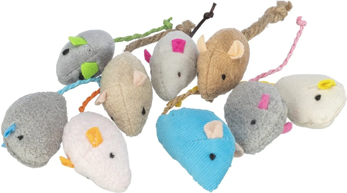 Trixie Kattenspeelgoed Muis Pluche met Kattenkruid - 90 Stuks