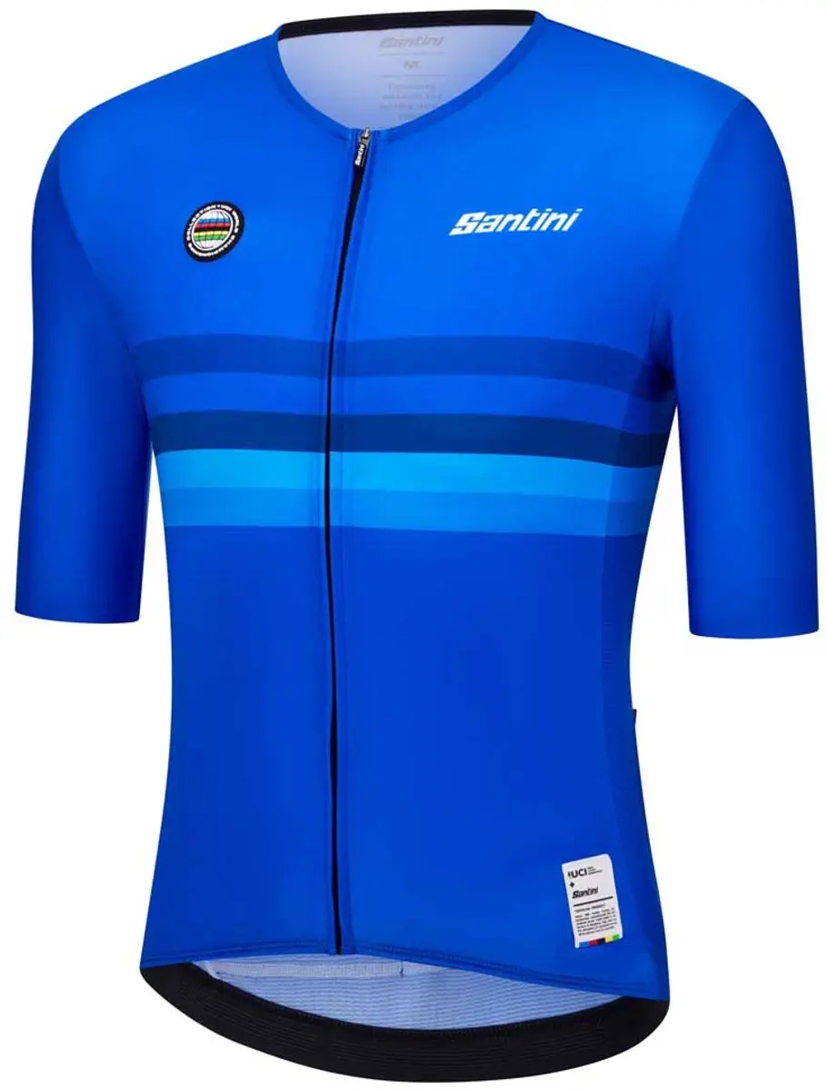 Santini UCI World Champion Italy Wielertrui - Blauw XL - afbeelding 4 van 6