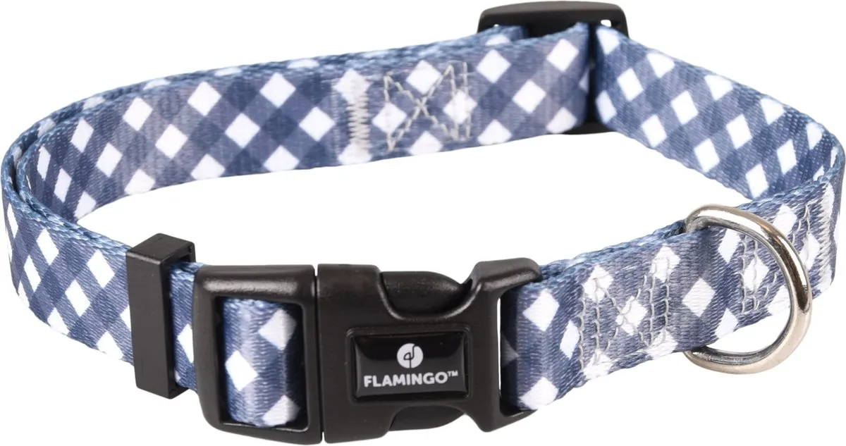 Flamingo Salome Halsband Honden Grijs/wit M 40-55cm