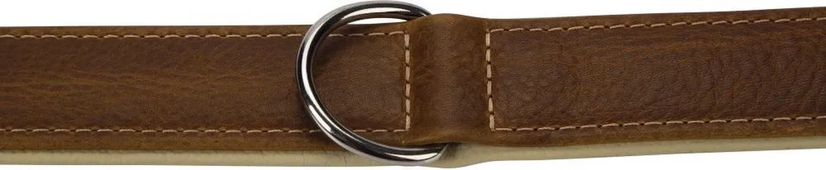 Beeztees Comfort Halsband Hond - Leer Bruin 65cm
